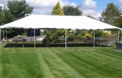 20'Wx40'Lx12'H white frame tent canopy